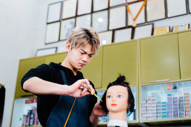 Hairdresser education. practice lessons for hairdressers.