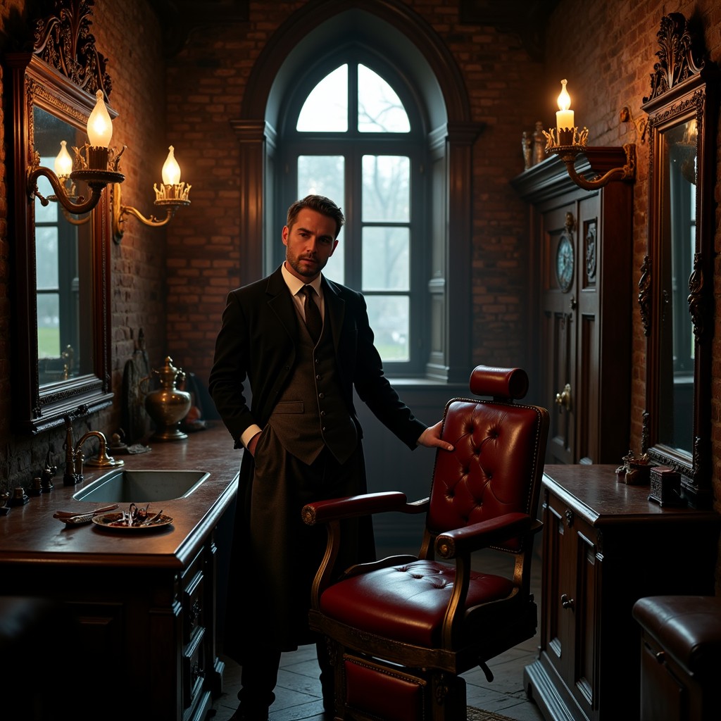 Vintage barber tools stockcake